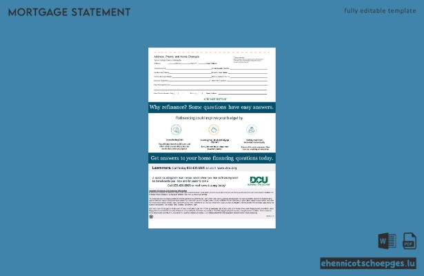 Kontoauszug der Digital Federal Credit Union (DCU) der Massachusetts Digital Federal Credit Union (USA) im Word- und PDF-Format, 3 Seiten, Beispielvorschau
